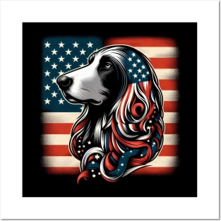 Afghan Hound FLAG USA Funny Dog Lover Posters and Art